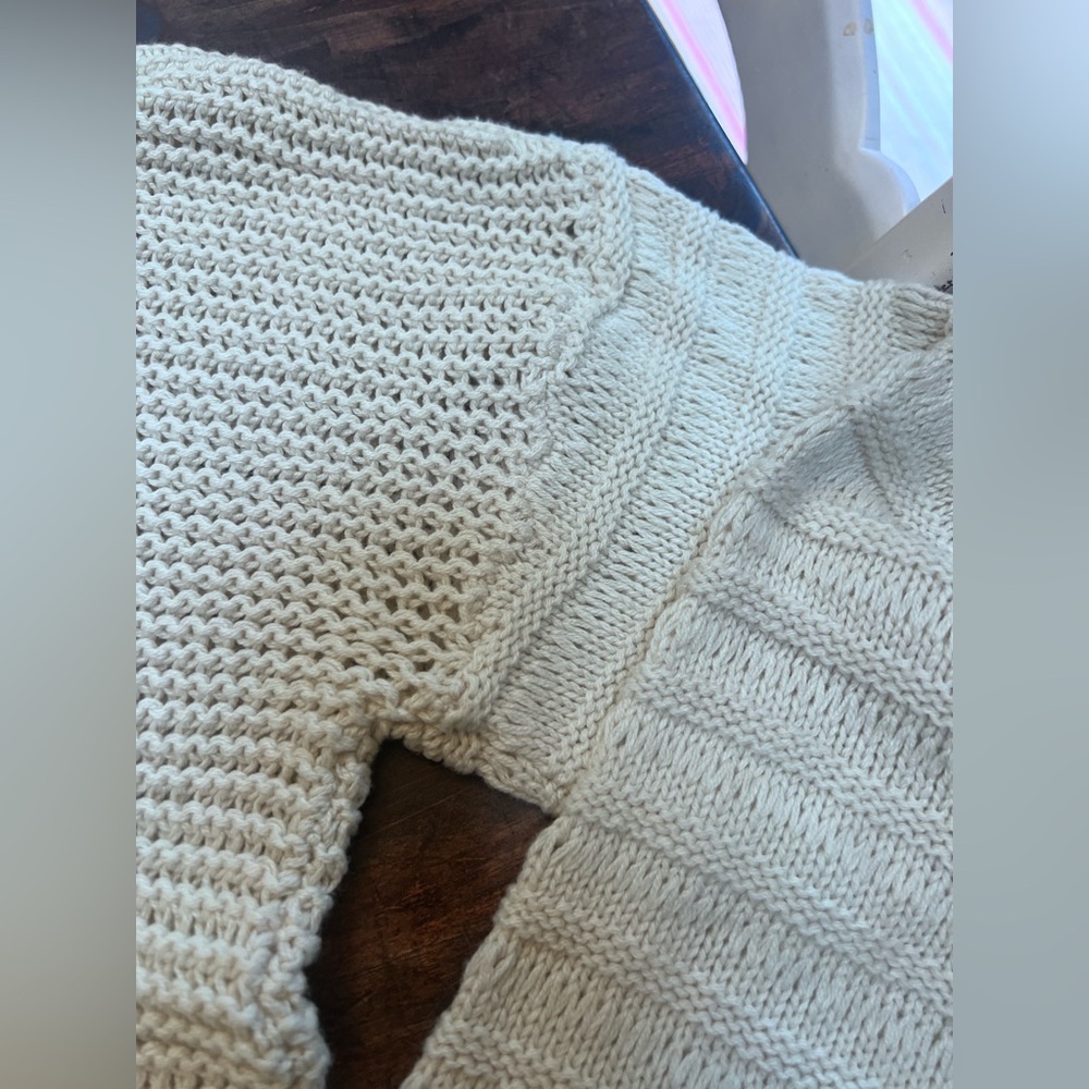 Lucky Brand Cream Hooded Knit Sweater NWT - Picture 6 of 8